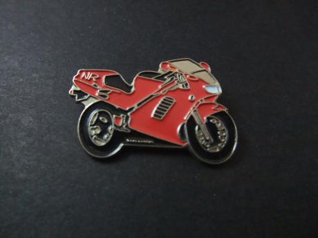 Honda NR750 gemaakt in 1991 beperkte oplage ( 300 stuks) De prijs was toen 150.000 gulden. rood motor naar rechts